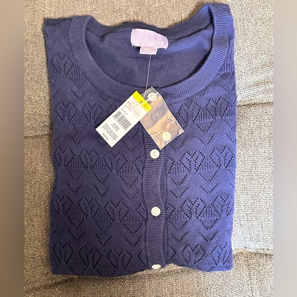 Blue Button-Up Cardigan - Picture 6 of 6